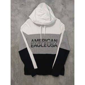 American Eagle Hoodie Mens Large Active Flex Pullover Graphic Print Cotton